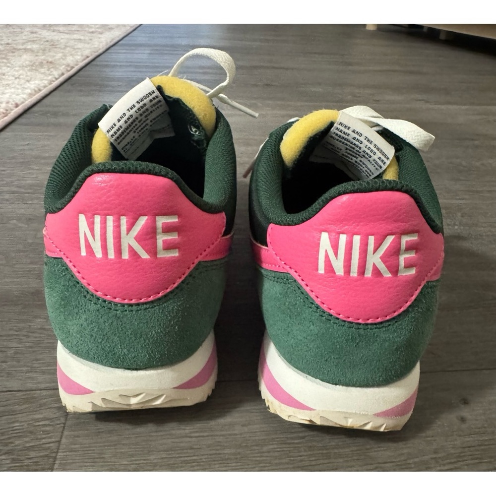 Nike Cortez Green and Pink Sneakers - Picture 9 of 11